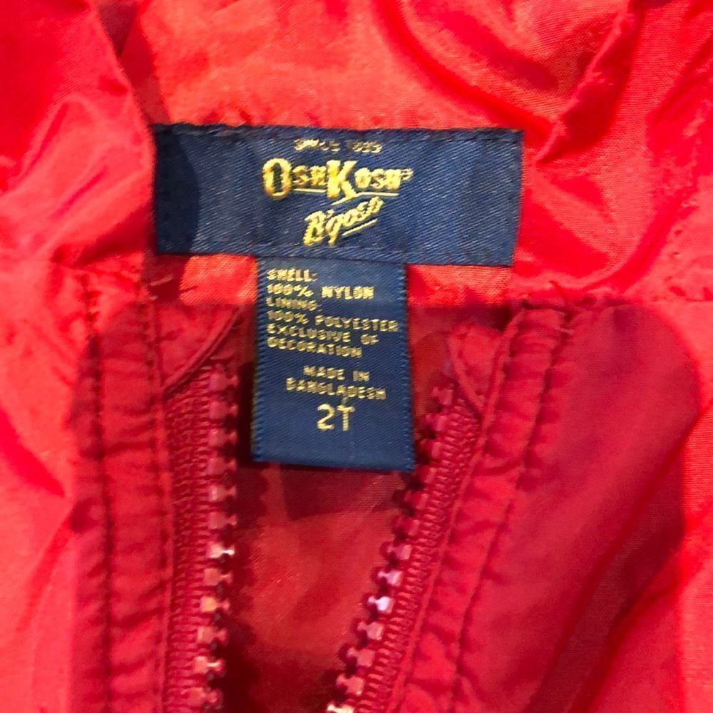 Oak Kosh 2T Red Shell with Logo - Picture 2 of 3
